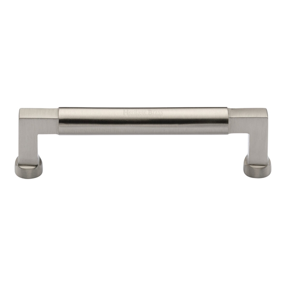 C0312 128-SN • 128 x 144 x 40mm • Satin Nickel • Heritage Brass Bauhaus Cabinet Pull Handle